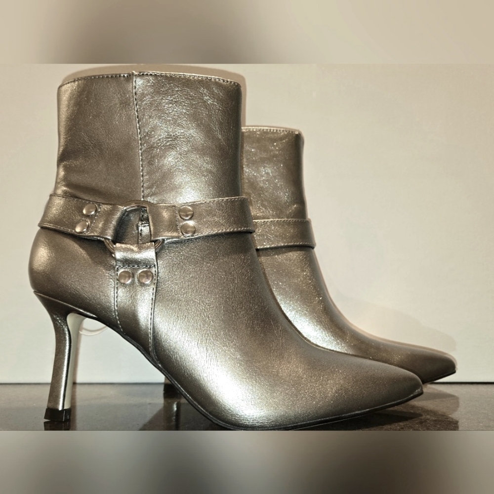 NEW Jessica Simpson Darnina Metallic Pointed Toe Stiletto Ankle Booties - Size 6